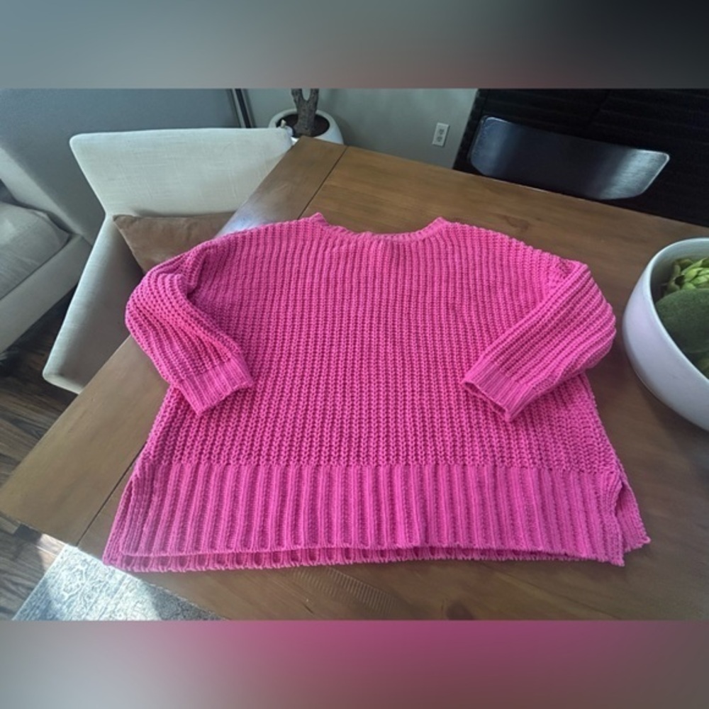 NWOT AEO Women's Pink Soft Knit Oversized Sweater